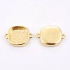 Brass Cabochon Connector Settings KK-F748-01G-1