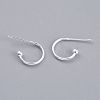 304 Stainless Steel Earring Hooks STAS-K211-01S-2