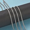 Tarnish Resistant Men's Jewelry Making 304 Stainless Steel Double Link Curb Chains CHS-A003C-0.8mm-3