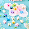 20Pcs UV Plating Opaque Acrylic European Beads OACR-TADJ0001-16H-4