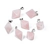 Natural Rose Quartz Pendants G-N326-107A-1