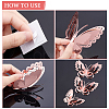 CREATCABIN 3Sets 3D Butterfly PVC Mirrors Wall Stickers DIY-CN0001-86A-4