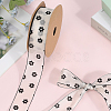 1Roll Printed Polyester Chiffon Ribbons OCOR-CY0002-35E-7