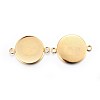201 Stainless Steel Cabochon Connector Settings X-STAS-F191-15G-G-2