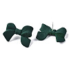 Spray Painted CCB Plastic Bowknot Stud Earring Findings CCB-Q091-07D-2