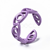 Spray Painted Brass Cuff Rings RJEW-S044-145-5