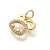 Rack Plating Brass Micro Pave Cubic Zirconia Pendants KK-H508-28G-02-2
