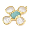 Natural Amazonite & Shell Pearl Big Pendants KK-H516-24G-03-2