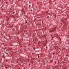 Transparent Inside Colours Glass Seed Beads SEED-T007-13F-2