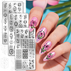 Stainless Steel DIY Nail Art Templates MRMJ-WH0092-258-3