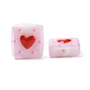 Valentine's Day Handmade Lampwork Enamel Beads Strands LAMP-A001-D-3