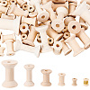 74Pcs Wooden Empty Spools for Wire TOOL-BC0002-12-1