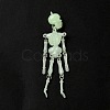 Halloween Luminous PVC Skeleton Pendants HJEW-B007-01-3