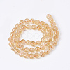 Grade A Natural Citrine Beads Strands G-S281-53-8mm-2