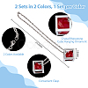 2 Sets 2 Colors Bling Diamond Cube Car Rear View Mirror Charms HJEW-DC0001-06-2