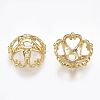 5-Petal Brass Bead Caps X-KK-S348-191-1