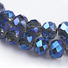 Electroplate Glass Beads Strands EGLA-D020-6x4mm-M2-3