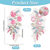 Polyester Embroidery Lace Cloth Patches AJEW-WH20070-078-2