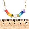 Chakra Natural Freshwater Shell Heishi Beaded 304 Stainless Steel Satellite Chain Necklaces with Natural Pearl for Women NJEW-JN06515-4