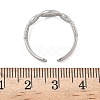 304 Stainless Steel Open Cuff Rings Findings RJEW-A079-10B-P-2