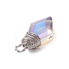 Copper Wired Glass Pendants PALLOY-JF02621-01-4