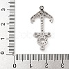 Rack Plating Brass Micro Pave Clear Cubic Zirconia Slide Charms KK-A234-015P-3