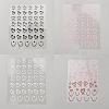 4 Sheets 4 Styles Plastic Stickers MRMJ-DJ0001-11-1