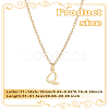 1pc 304 Stainless Steel Letter Pendant Necklaces NJEW-LP0001-39Q-G-2