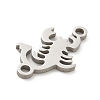 201 Stainless Steel Laser Cut Connector Charms STAS-R133-02P-14-2
