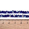 AB Color Plated Transparent Glass Rondelle Beads Strands EGLA-T029-4mm-10R-4