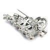 Christmas Theme Alloy Colorful Rhinestone Brooches JEWB-S022-02B-P-2
