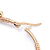 304 Stainless Steel Big Beaded Hoop Earrings EJEW-JE04162-4