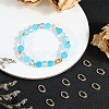 10Pcs Brass Spring Gate Rings KK-BBC0015-85-4
