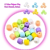 6 Colors Polymer Clay Bead Strands CLAY-YW0001-18-6