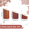 3Pcs 3 Sizes Wood & Microfiber Jewelry Ring Display Riser Stands RDIS-WH0006-32-2