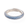 Adjustable Brass Micro Pave Cubic Zirconia Cuff Rings RJEW-L098-007E-P-1