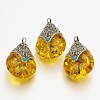 Teardrop Tibetan Style Pendants X-TIBEP-N007-01-1