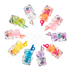 35Pcs 7 Colors Transparent Resin Pendants RESI-CJ0002-10-3
