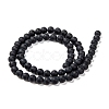 Dyed & Heated Natural Black Agate Bead Strands G-H056-6mm-2