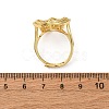 Rhombus Brass Micro Pave Clear Cubic Zirconia Adjustable Ring Settings KK-D378-34G-4