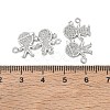 Brass Micro Pave Clear Cubic Zirconia Connector Charms for Jewelry Making CU-CBAAA59-01P-01-3