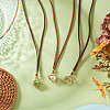 3Pcs Faux Suede Macrame Pouch  Pendant Necklaces NJEW-TAC0051-01-6