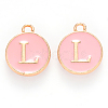 Golden Plated Alloy Enamel Charms ENAM-S118-07L-1
