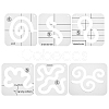 HOBBIESAY 6Pcs 6 Styles Acrylic Quilting Templates DIY-HY0001-67-1