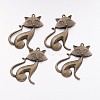 Tibetan Style Alloy Kitten Pendants LS-TIBEP-22758-AB-NR-1