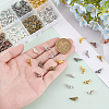 160Pcs 8 Colors Tibetan Style Alloy Beads TIBEP-PA0001-01B-3