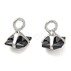 Brass Pave Cubic Zirconia Charms CU-CBABEB3-05P-01-2