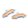 Rack Plating Alloy Enamel Pendants PALLOY-T075-156-2