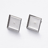 Tarnish Resistant 304 Stainless Steel Ear Stud Findings STAS-P198-22-2