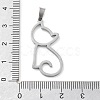 304 Stainless Steel Pendants STAS-I327-02P-02-3